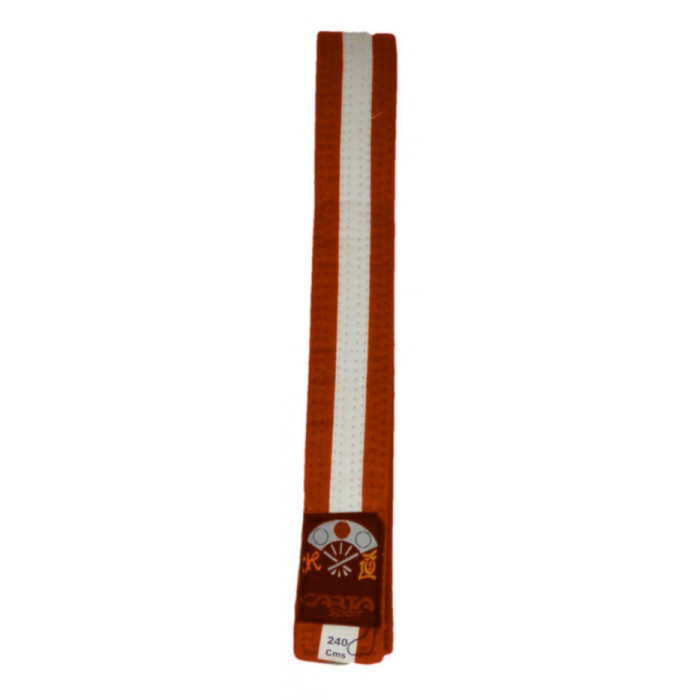 KARATE BELT(2 COLOUR) JUNIOR ORANGE/WHITE